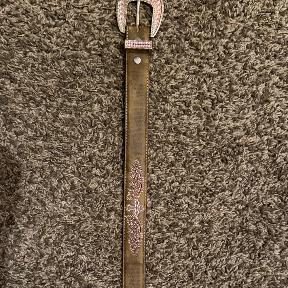 Blazin Roxx Kids Belt with Pink and Brown Accents